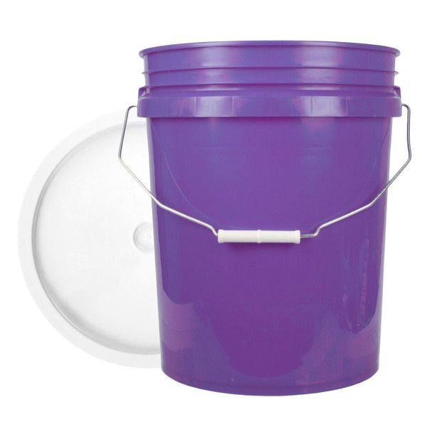 Round Bucket Set  Purple and White, World Enterprises, Mfr#: 5PPL,345WHY